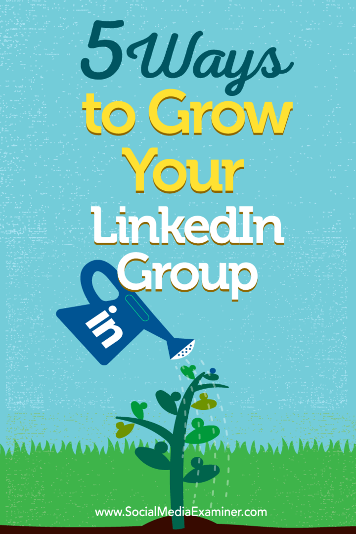 5 načinov za rast skupine LinkedIn: Izpraševalec socialnih medijev