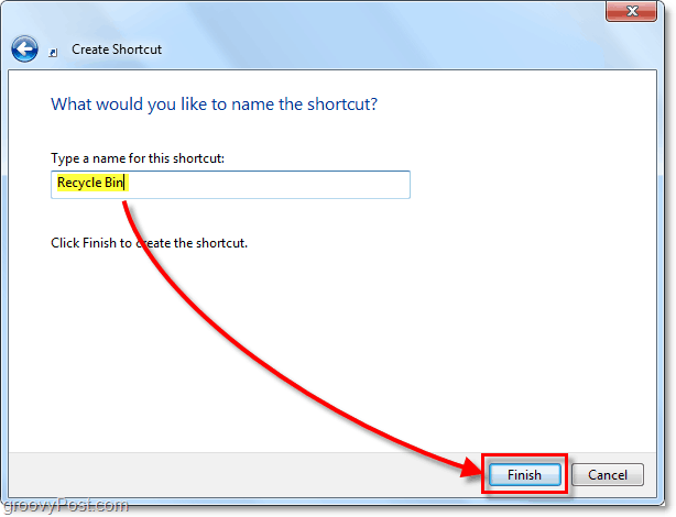 Kako dostopati do koš za smeti iz menija Start v operacijskem sistemu Windows 7