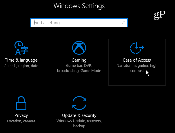 2 Enostavnost dostopa do nastavitev sistema Windows 10