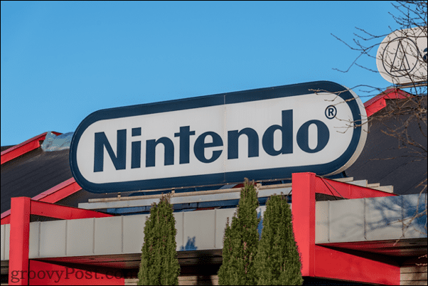 Logotip Nintendo na zgradbi