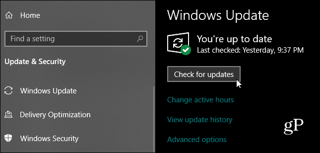 Windows 10 Preverite posodobitve