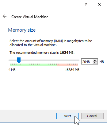 03 Določite velikost RAM-a (namestitev sistema Windows 10)