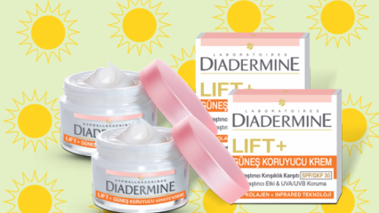 Kako uporabljati Diadermine Lift? Tisti, ki uporabljajo Diadermine Lift + krema za zaščito pred soncem Spf 30