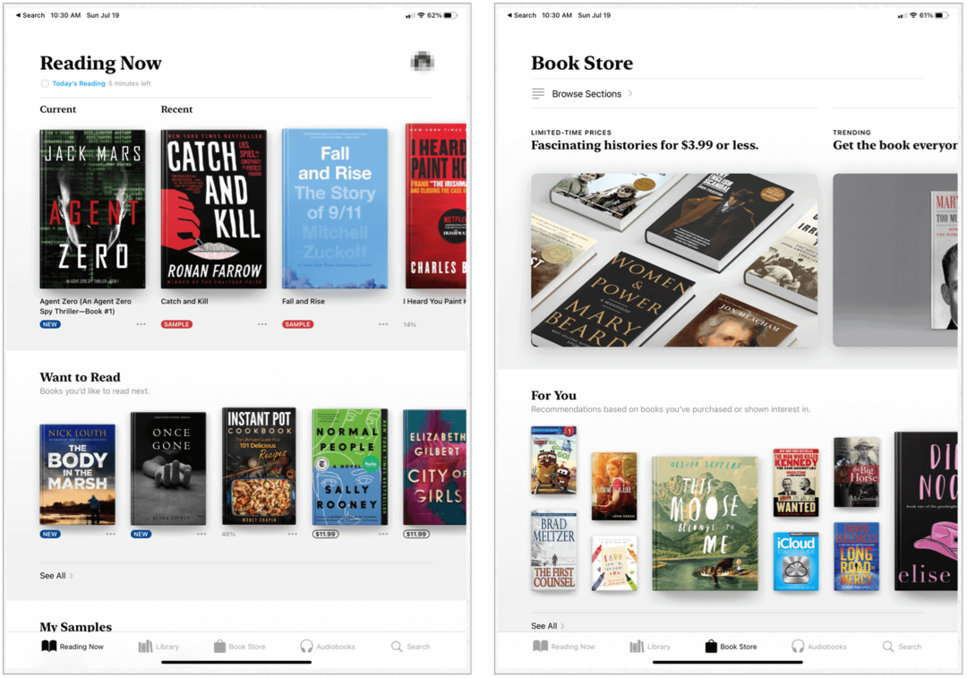 Apple Books v iPadu