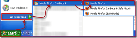 Odpiranje Firefoxa