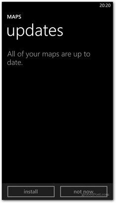 Windows Phone 8 posodobitev zemljevidov
