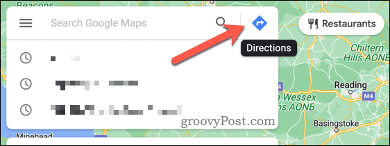 Začnite navodila v Google Zemljevidih
