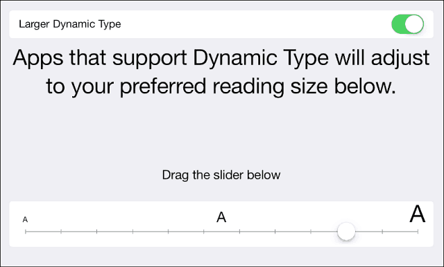 Nasvet za iOS 7: Naj bo besedilo večje, krepko in lažje za branje