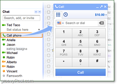 pokličite telefone iz google voice gmail