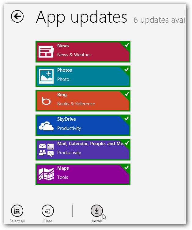 Posodobitve aplikacij za Windows 8