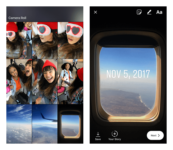 Instagram zdaj omogoča nalaganje slik in videoposnetkov, posnetih pred več kot 24 urami, v Stories.