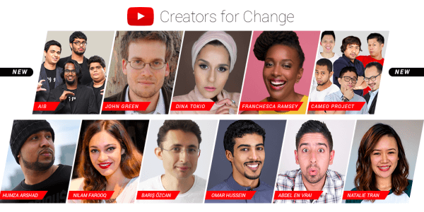 YouTube predstavlja nove ambasadorje in vire programa Creators for Change.