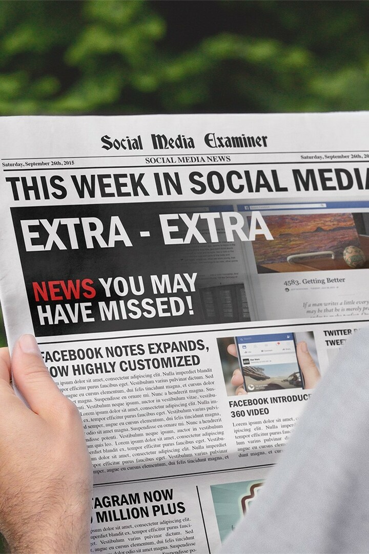 Izboljšave Facebook Notes: Ta teden v družabnih medijih: Social Media Examiner