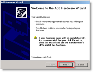 Windows Add Hardware Menu (Meni strojne opreme)