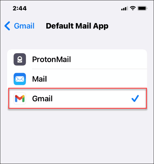 privzete e-poštne aplikacije iPhone