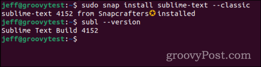 Namestitev Sublime Text z uporabo snap