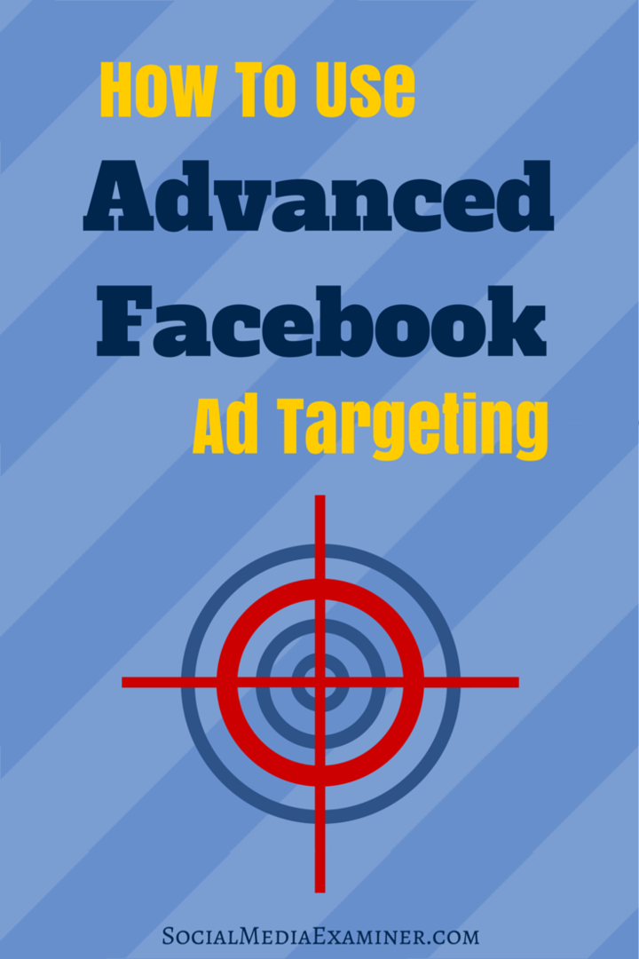 kako uporabiti facebook ciljanje oglasov