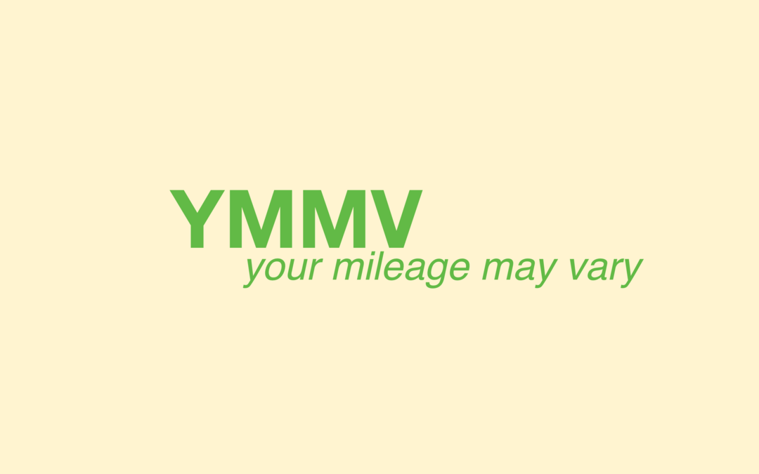 Kaj pomeni "YMMV" in kako ga uporabim?
