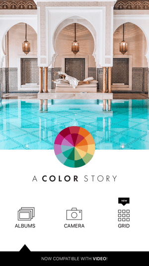 Ustvarite zgodbo o barvni zgodbi Instagram, korak 1, ki prikazuje možnosti nalaganja.