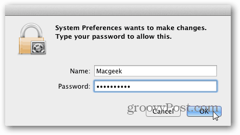 mac sistemsko geslo