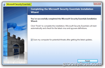 Namestite Microsoft Security Essentials
