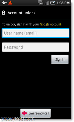 odklenite račun z googleom, ko pozabite geslo
