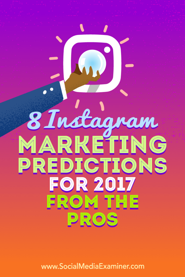 8 Napovedi Instagram Marketinga za leto 2017 Od profesionalcev: Izpraševalec socialnih medijev