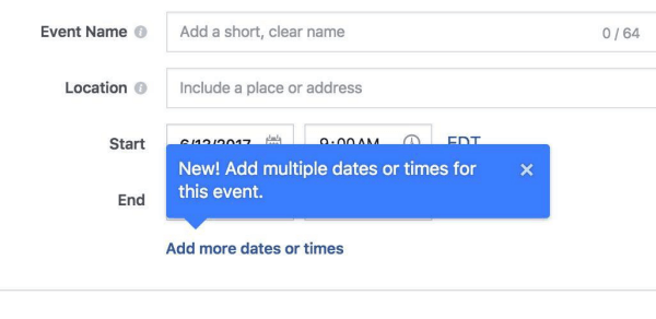 Facebook zdaj organizatorjem omogoča, da dogodkom na Facebooku dodajo večkrat in datume.
