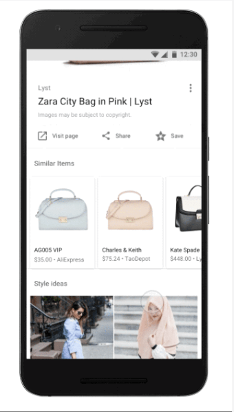 Google je v aplikacijo Google za Android in mobilni splet za iskanje modnih slik uvedel dve novi funkciji, Style Ideas in podobne izdelke.