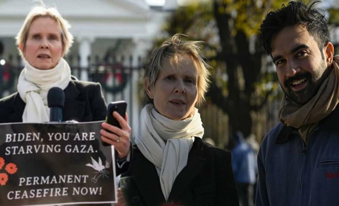 Ameriška igralka Cyntia Nixon se je izpred Bele hiše zavzela za Palestince!