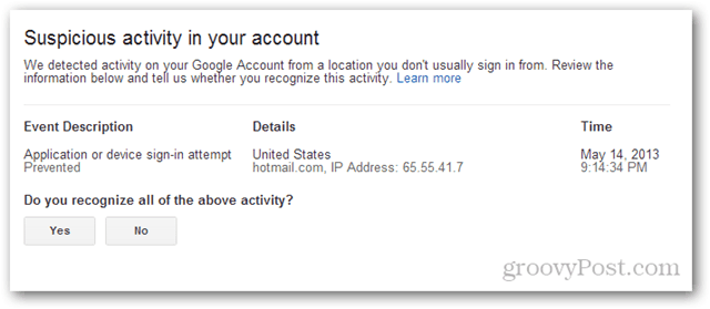 gmail sumljive dejavnosti v vašem računu