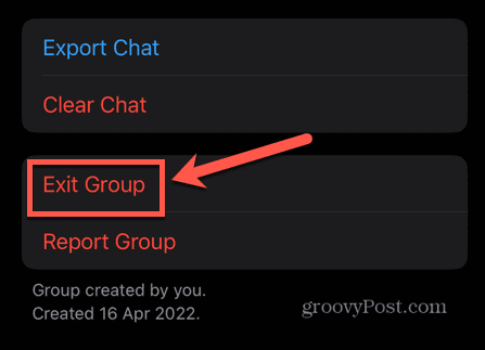 WhatsApp zapustite skupino