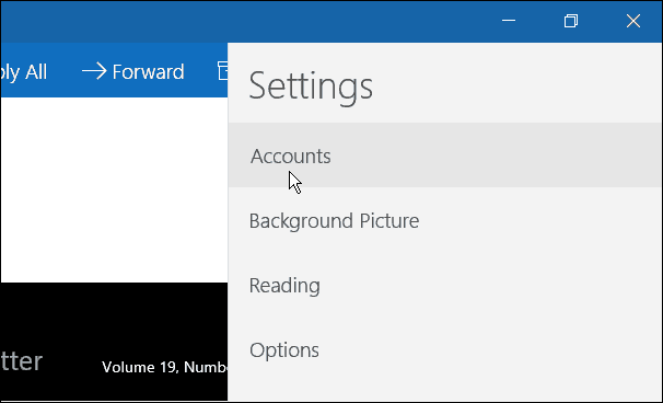 Računi za aplikacijo za Windows 10 Mail