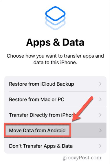 iphone premakni podatke iz androida