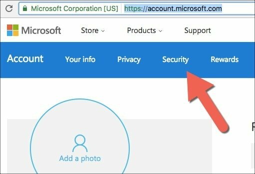 Microsoftov račun-varnost