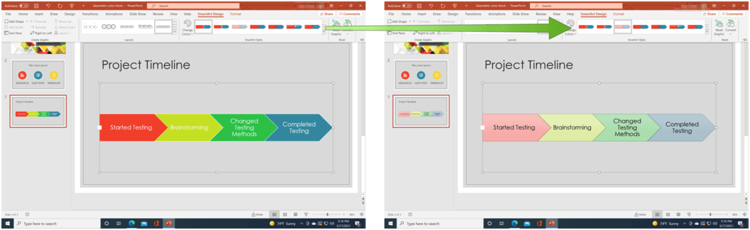 PowerPoint spremeni slog