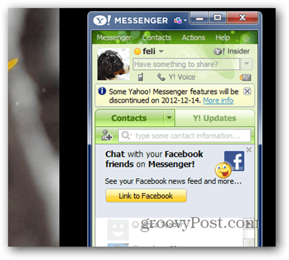 Yahoo! Izklop Messengerja Windows Live Interoperabilnost, Javni klepet in še več