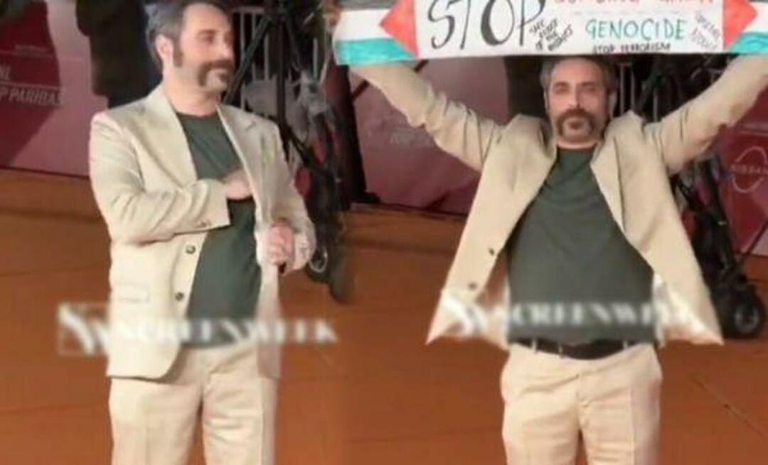 Pohvalne poteze italijanskega igralca! Na filmskem festivalu je odprl transparent v podporo Palestincem