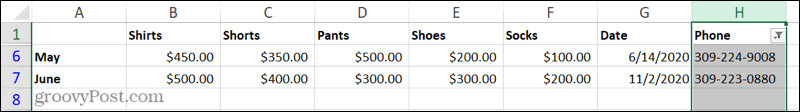 Osnovni filter za edinstvene vrednosti v Excelu