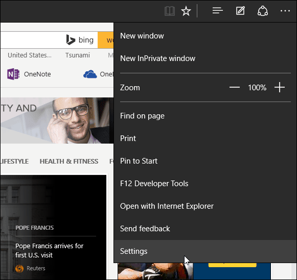 1 Microsoft Edge Settings