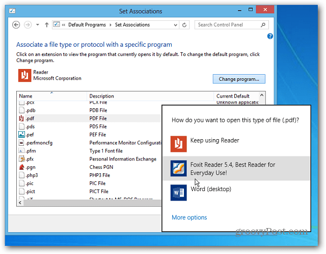 Naj bodo PDF in fotografije odprte v namiznih programih Windows 8