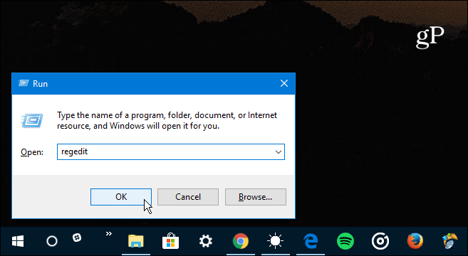 1 Zaženite Regedit Windows 10