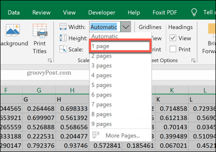Možnosti tiskanja strani v Excelu