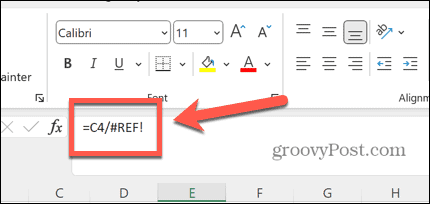 excel ref napaka