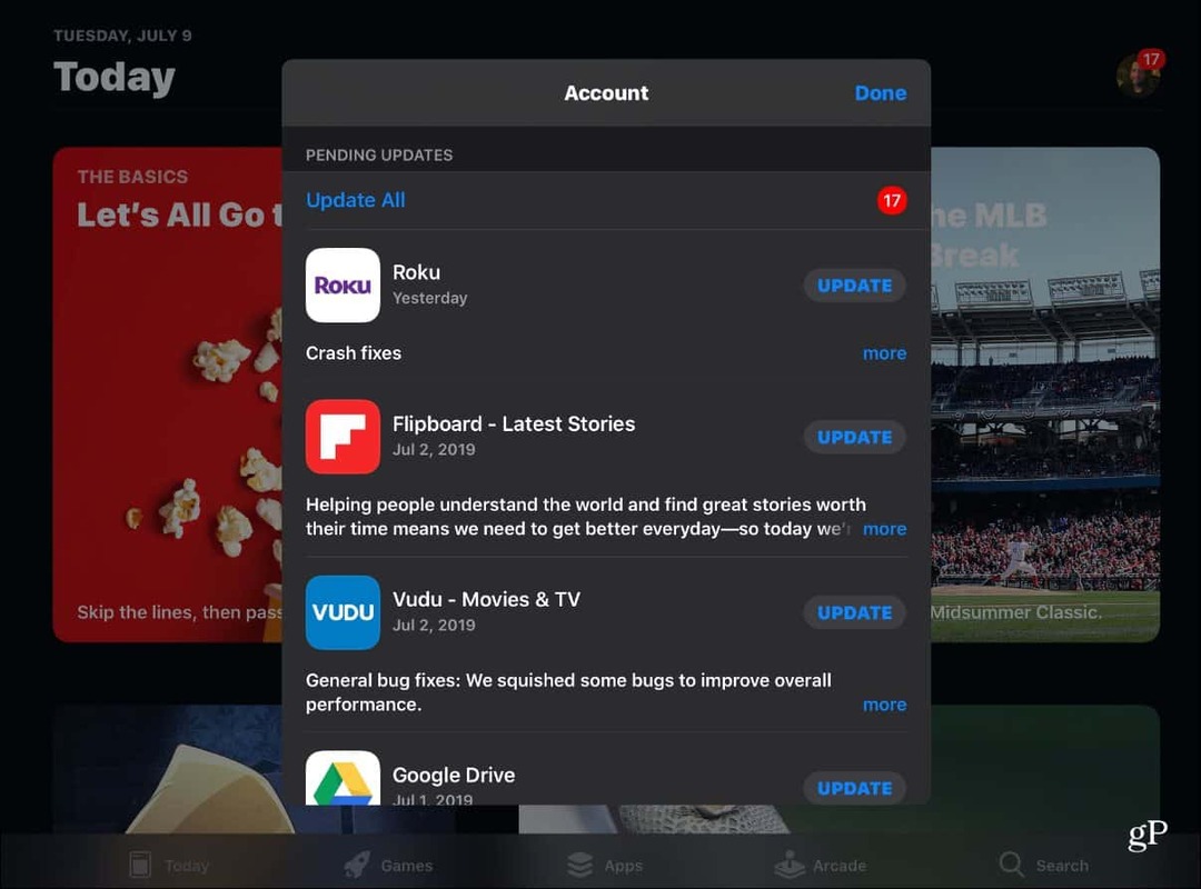 Kako najti in ročno posodobiti aplikacije na iOS 13 v App Store