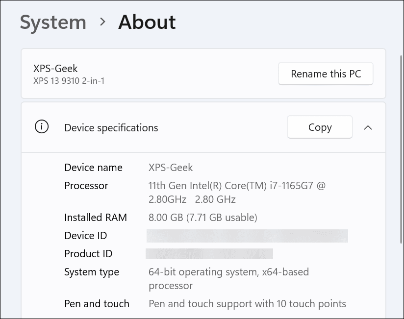 Poiščite svojo generacijo procesorja Intel v sistemu Windows 11