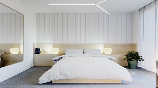 minimalistična dekoracija spalnice