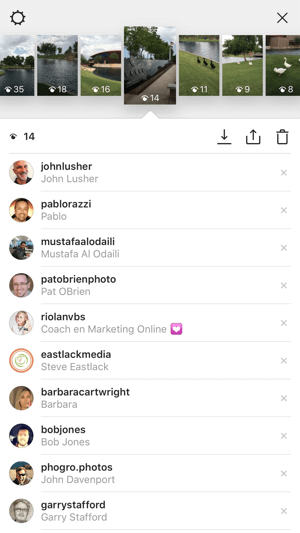 gledalci zgodb v instagramu