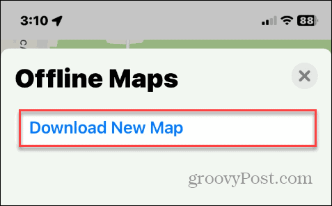 Prenesite nov zemljevid za uporabo brez povezave