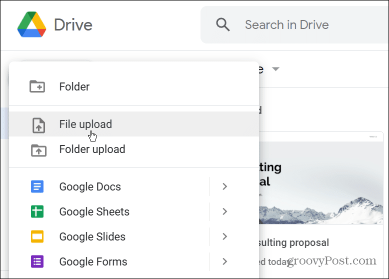 Prenos datoteke Google Drive